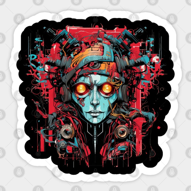 AI Cyberpunk Sticker by FrogandFog